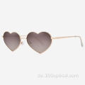 Eckige Herz-Metall-Frauen-Sonnenbrille